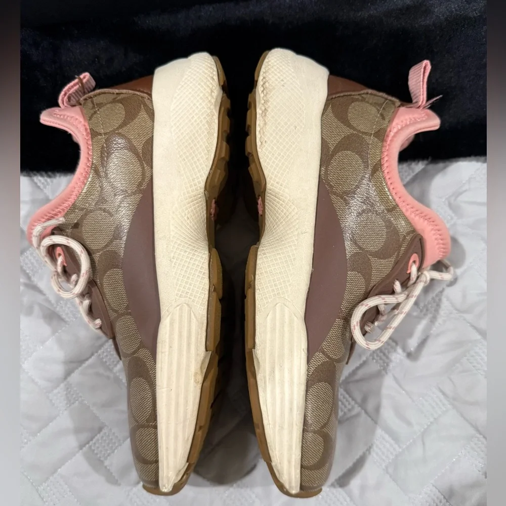 Coach Shoes Womens Logo Sneakers Size 8 B Multicolor Sig Tech Runner - Picture 5 of 11